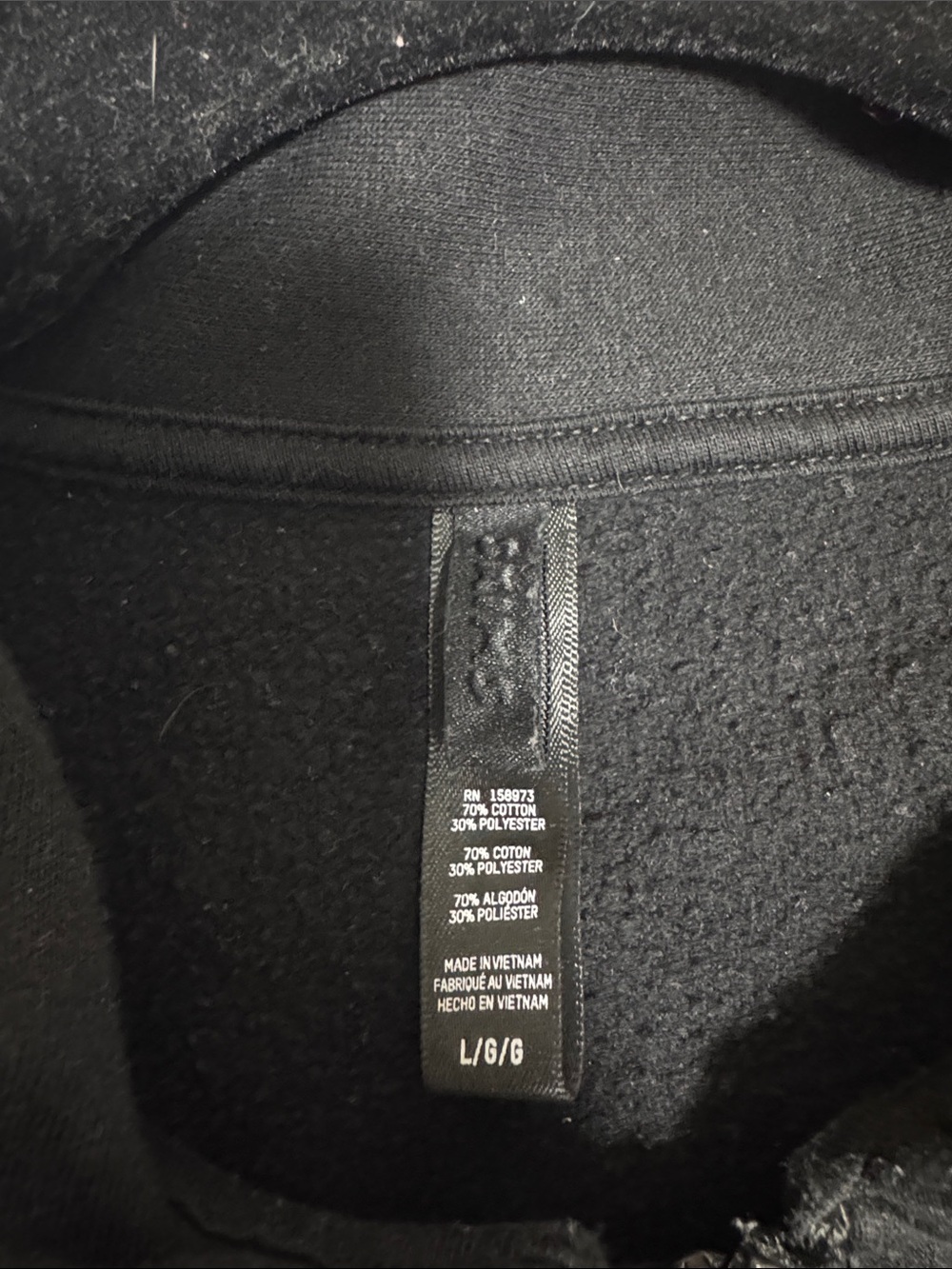 SKIMS Black Quarter-Zip Collar Sweatshirt - Picture 2 of 4
